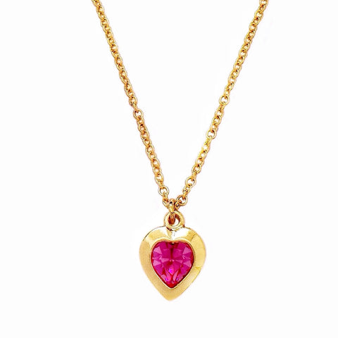 SOPHIE necklace  ROSE PINK heart