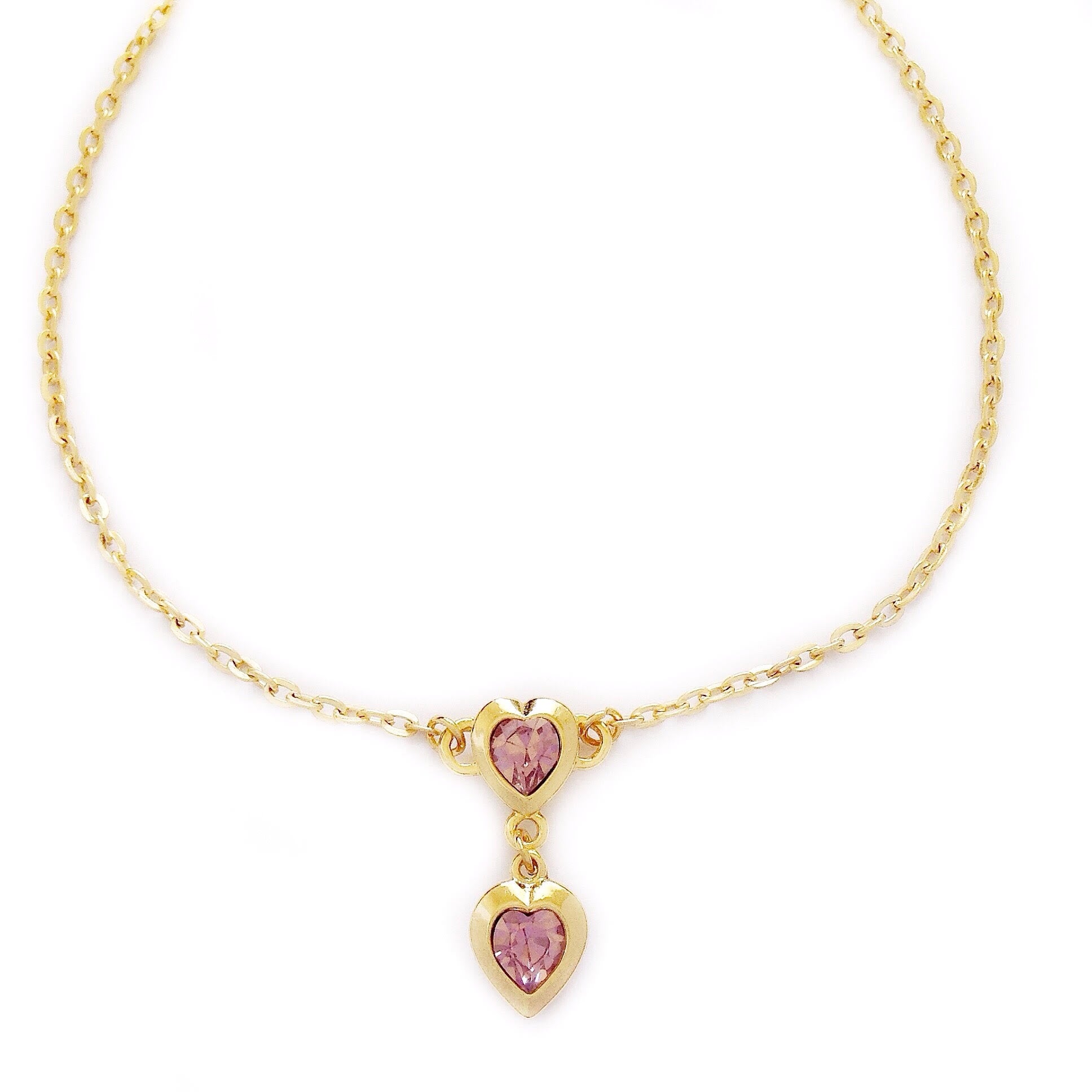 VENUS necklace LIGHT AMETHYST hearts