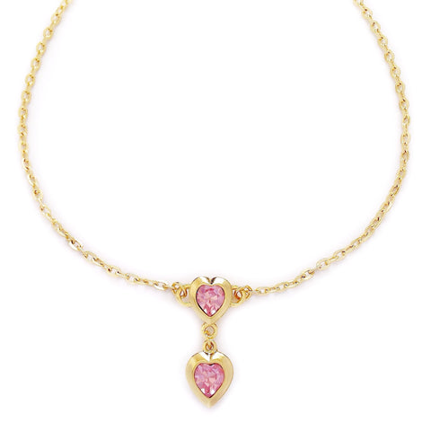 VENUS necklace LIGHT ROSE PINK hearts