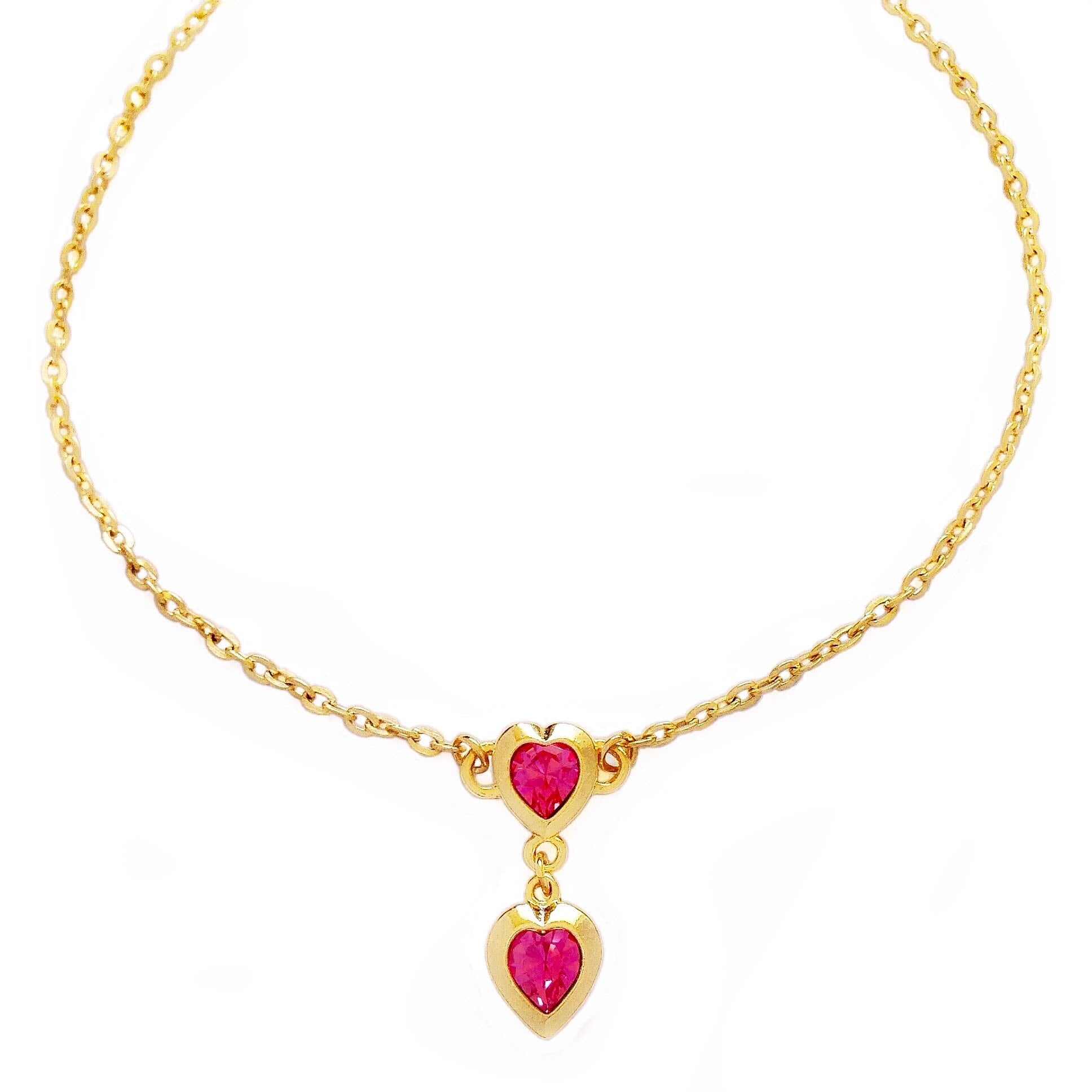 VENUS necklace ROSE PINK hearts