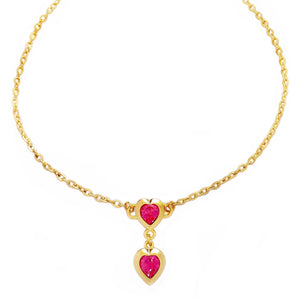 VENUS necklace ROSE PINK hearts