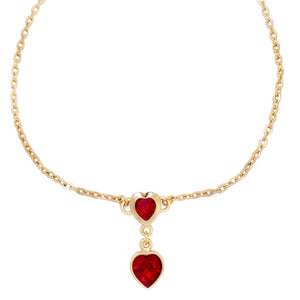 ZARA necklace SIAM RED hearts